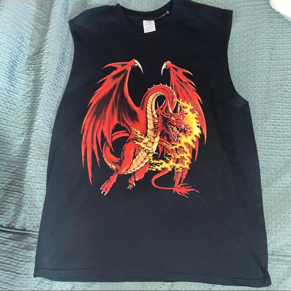 Dragon tank muscle t shirt xl vintage